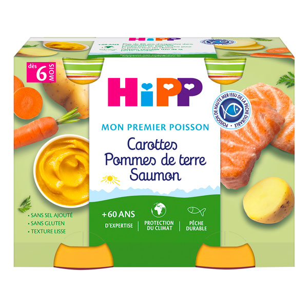 Babybio Petits pots Bébé Pomme de terre, petits pois et jambon Bio