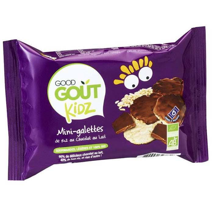 Kidz - mini galettes de riz chocolat au lait bio - 84g - GOOD GOUT - Good marché