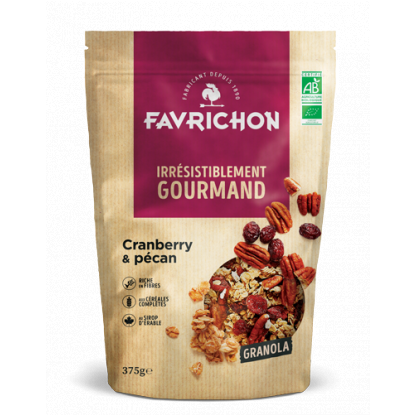Granola cranberry et pécan bio - 375g - FAVRICHON - Good marché