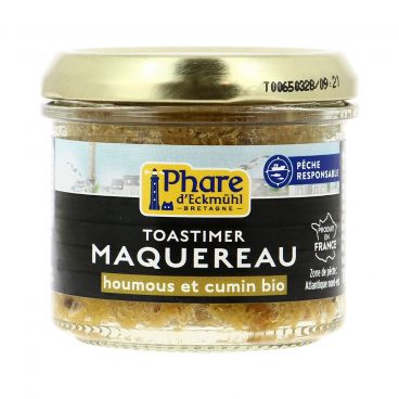 Toastimer de maquereaux houmous et cumin bio - 100g - PHARE D'ECKMÜHL - Good marché