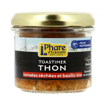 Toastimer de thon tomates séchées et basilic bio - 100g - PHARE D'ECKMÜHL - Good marché