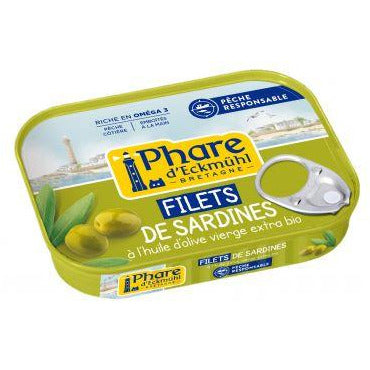 Filets de sardines à l'huile d'olive bio - 100g - PHARE D'ECKMÜHL - Good marché
