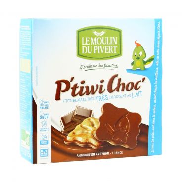 P'tiwi chocolat au lait bio - 125g - MOULIN DU PIVERT - Good marché