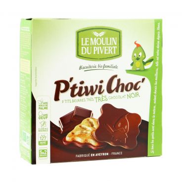 P'tiwi chocolat noir bio - 125g - MOULIN DU PIVERT - Good marché