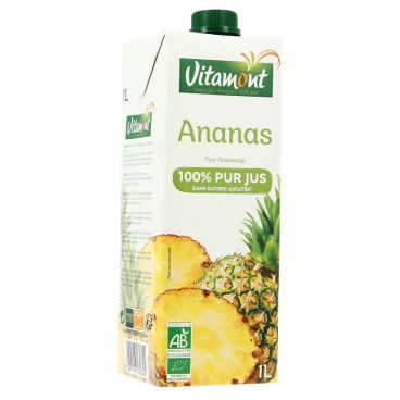 Pur jus d'ananas bio - 1L - VITAMONT - Good marché