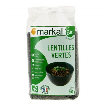 Lentilles vertes bio - 500g - MARKAL - Good marché