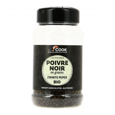 Poivre noir grains bio - 200g - COOK - Good marché