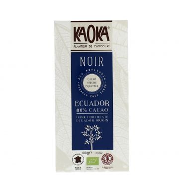 Chocolat noir équateur 80% de cacao bio - 100g - KAOKA - Good marché
