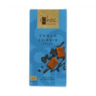 Chocolat végan choco cookie bio - 80g - ICHOC - Good marché
