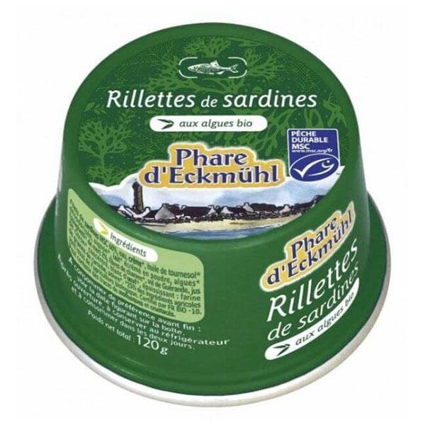 Rillettes de sardines aux algues bio - 120g - PHARE D'ECKMÜHL - Good marché
