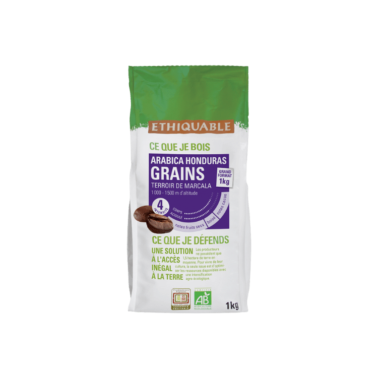Arabica en grains Honduras bio - 1 kg - Ethiquable - Good marché
