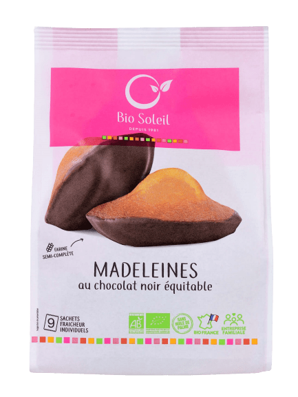 Madeleines Au Chocolat Noir Équitable bio - Biosoleil - Good marché