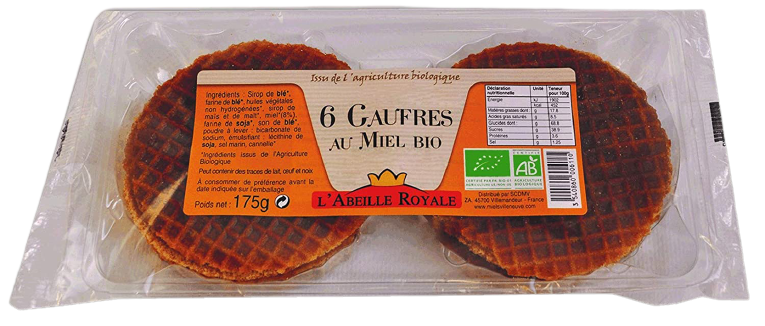 Gaufres Au Miel bio - 175g - L'Abeille Royale - Good marché