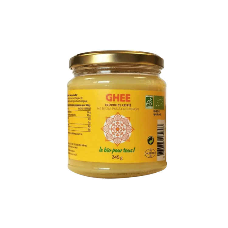 Ghee beurre clarifié bio - 245 g - Bio pour tous - Good marché