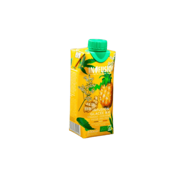 Infusion glacée ananas gingembre reine des prés bio - 33 cl - DDM 02/22 - Infusion - Good marché