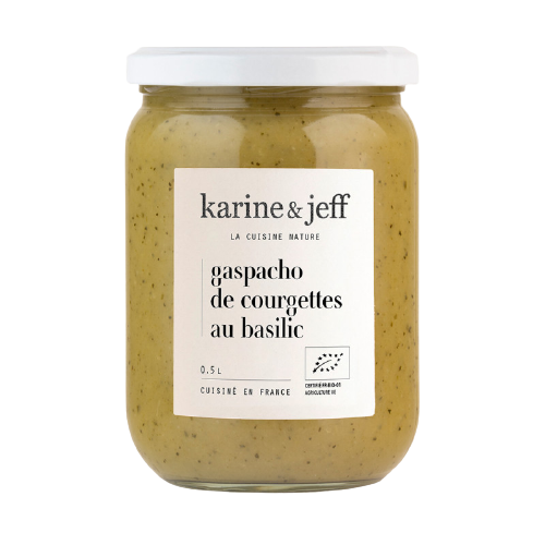 Gaspacho de Courgettes et Basilic bio - 0,5L - Karine & Jeff - Good marché