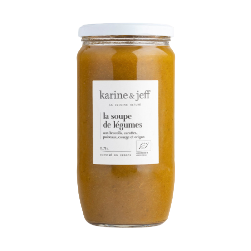 La Soupe de Légumes - Brocolis, Carottes, Poireaux, Courge et Origan bio - 0,78L - Karine & Jeff - Good marché