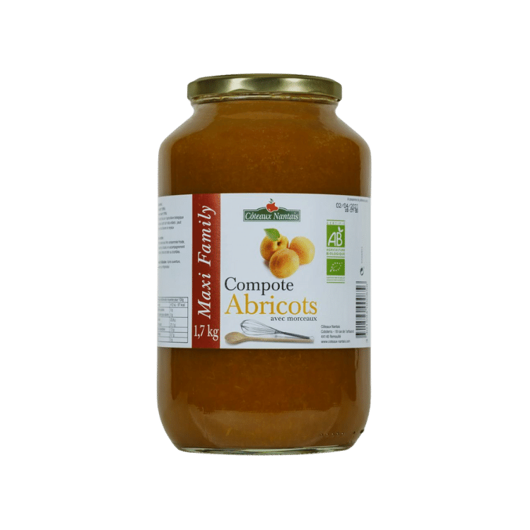 Compote d'abricots bio - 1,7 kg - Côteaux Nantais - Good marché