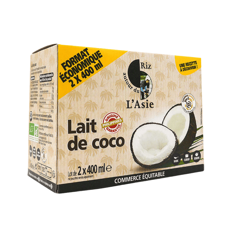 Lait de coco bio - 2x400ml - AUTOUR DU RIZ - Good marché
