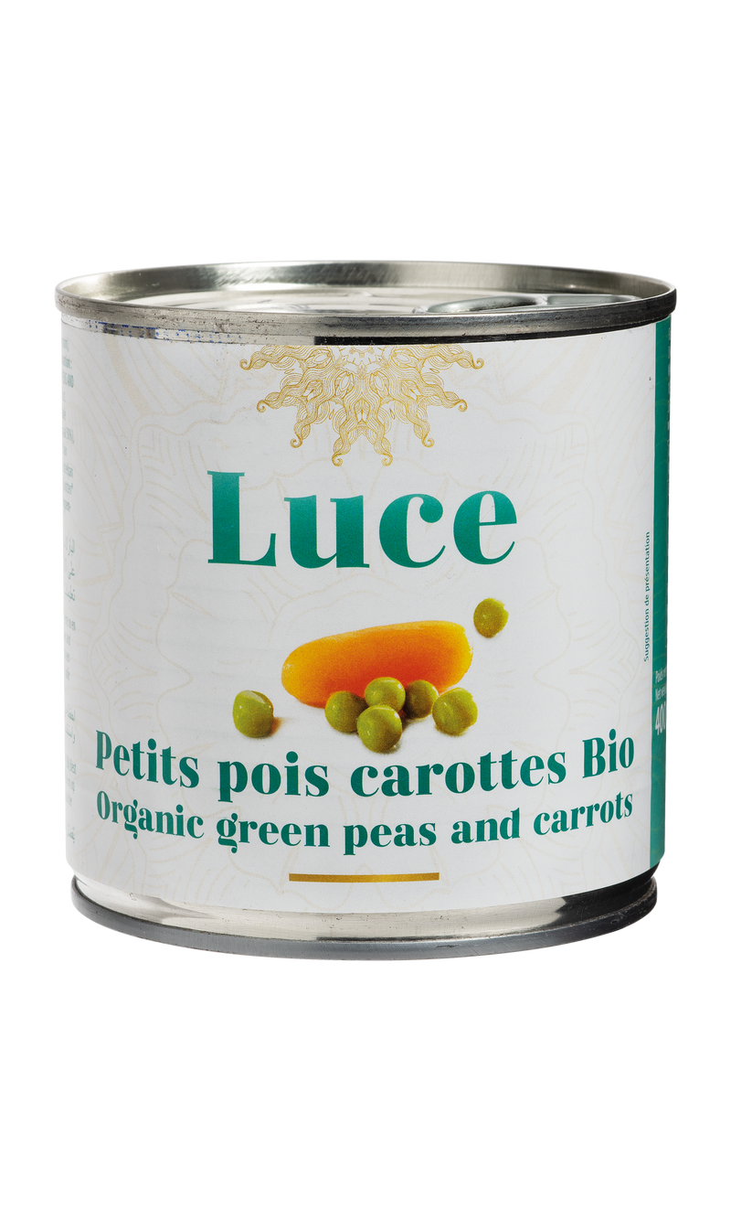Petits pois carottes bio - 400g - Luce - Good marché