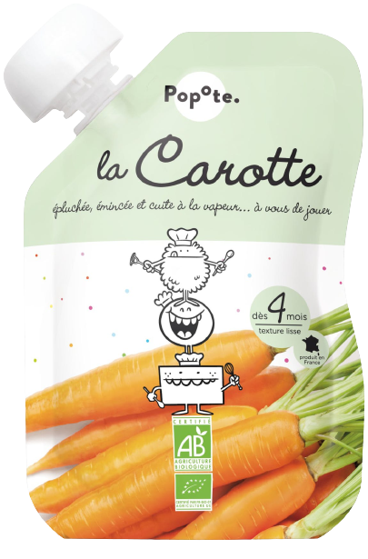 Gourde - La carotte bio - 120g - Popote - Good marché