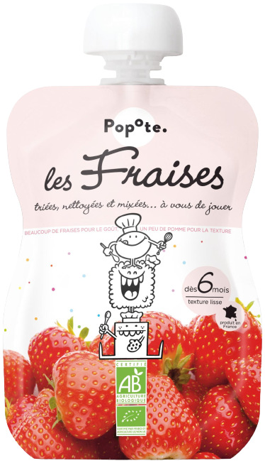 Gourde - Les fraises bio - 120g - Popote - Good marché