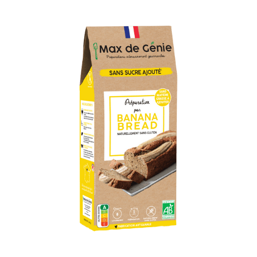 Préparation banana bread sans gluten bio - 200 g - Max de Génie - Good marché