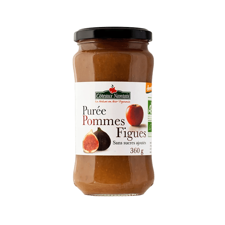Purée de pommes figues bio demeter - 360 g  - Côteaux Nantais - Good marché