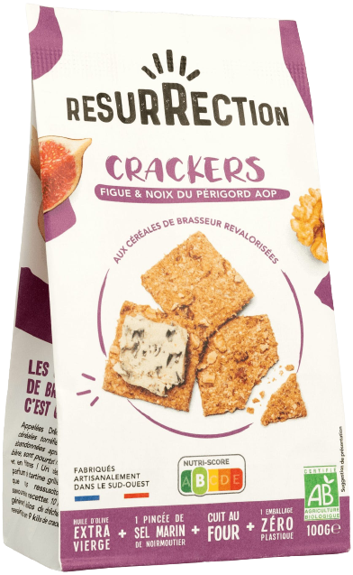 Crackers Figues, Noix du Périgord AOP bio - 100g - Resurrection - Good marché