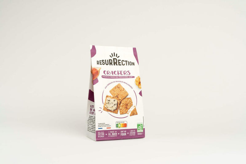 Crackers Figues, Noix du Périgord AOP bio - 100g - Resurrection - Good marché