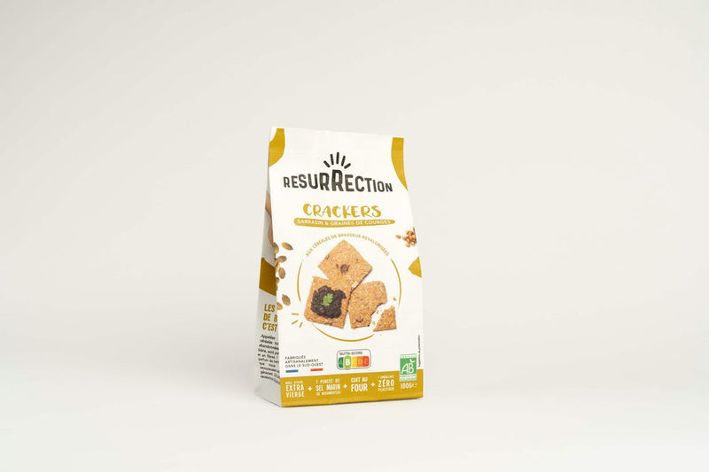 Crackers Sarrasin et Graines de Courge bio - 100g - Resurrection - Good marché