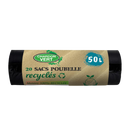 Sacs poubelles recyclés origine France - 50L x 20 - CHARDON VERT - Good marché