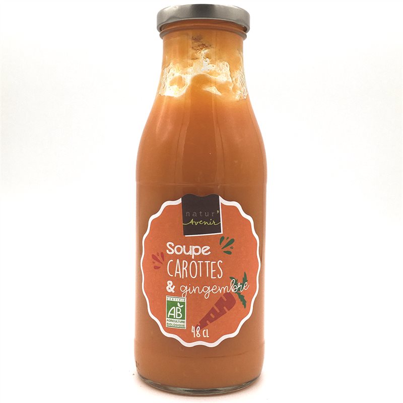 Soupe carotte & gingembre bio - 48cl - NATUR'AVENIR - Good marché