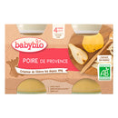Petits pots fruits poire willams bio - 2 x 130g - Babybio - Good marché