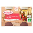 Petits pots fruits pomme fraise bio - 2 x 130g - Babybio - Good marché