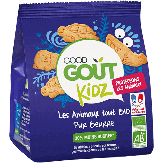 Kidz - biscuit animaux nature bio - 110g - GOOD GOUT - Good marché