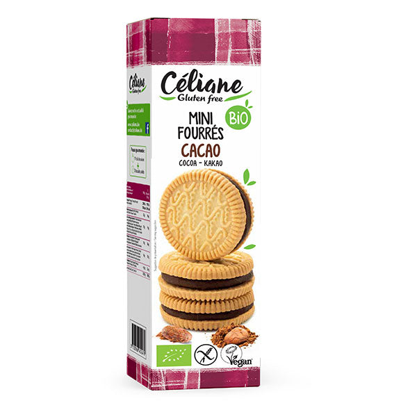 Mini biscuits fourrés cacao bio - 125g - CÉLIANE - Good marché