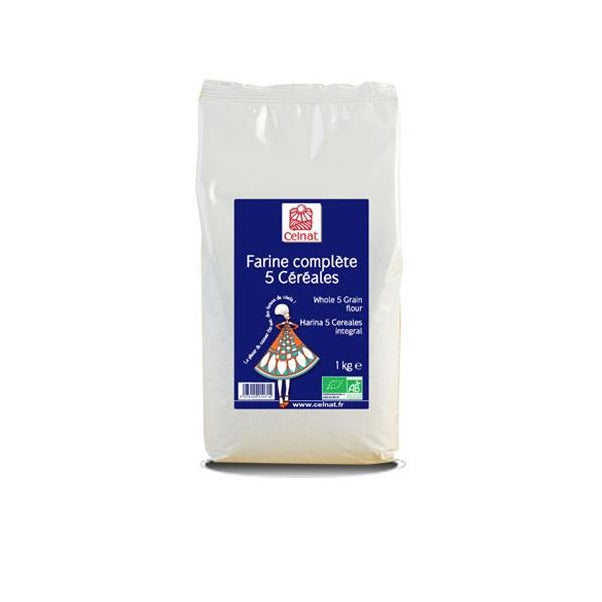 Farine 5 céréales bio - 1kg - CELNAT - Good marché