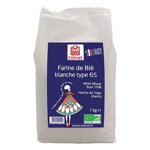 Farine blé blanche t65 bio - 1kg - CELNAT - Good marché