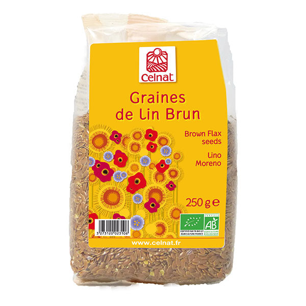 Graines de lin brun bio - 250g - CELNAT - Good marché