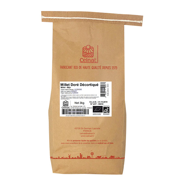 Millet doré décortiqué bio - 500g - CELNAT - Good marché