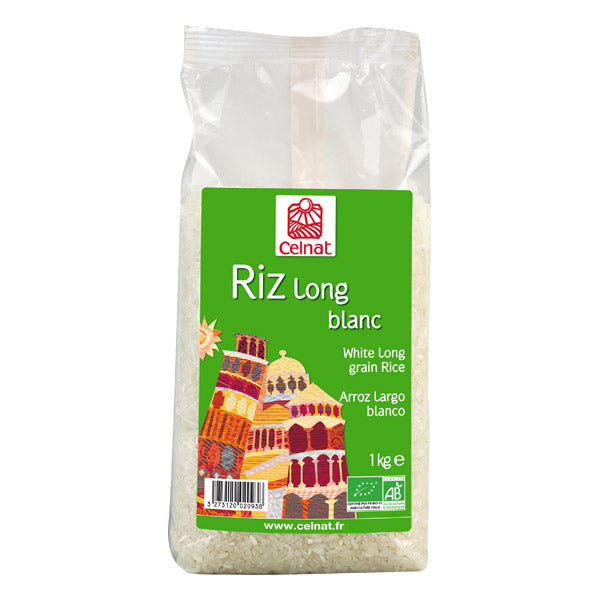 Riz long blanc bio - 1kg - CELNAT - Good marché