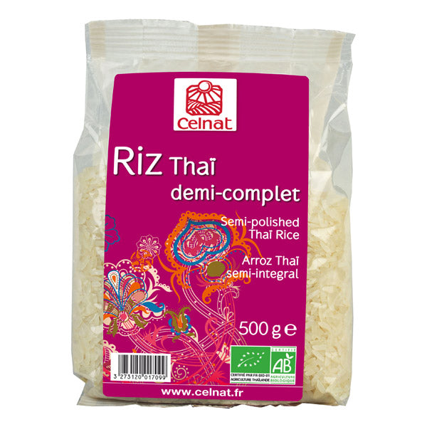 Riz thaï long demi-complet bio - 500g - CELNAT - Good marché
