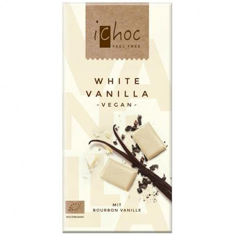 Chocolat végan blanc vanille bio - 80g - ICHOC - Good marché