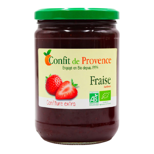 Confiture extra de fraise bio - 650g - CONFIT DE PROVENCE - Good marché