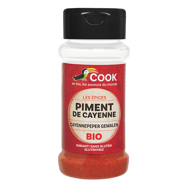 Piment cayenne poudre bio - 40g - COOK - Good marché