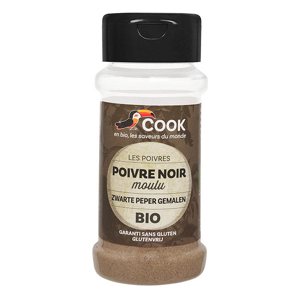 Poivre noir poudre bio - 45g - COOK - Good marché