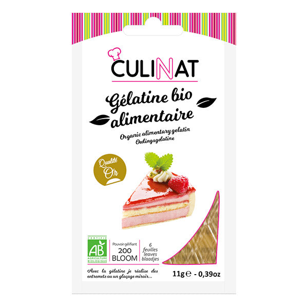 Gélatine feuilles bio - 11g - CULINAT - Good marché