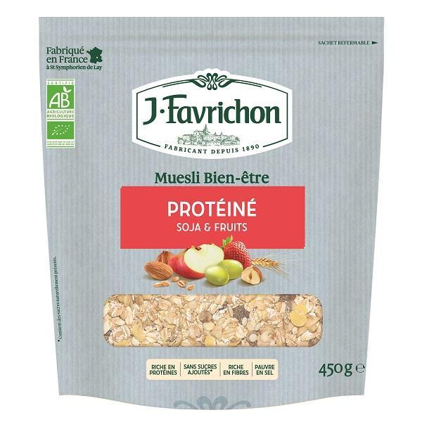 Müesli bien-être protéine soja & fruits bio - 450g - FAVRICHON - Good marché