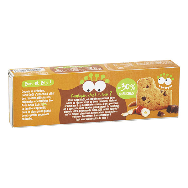 Kidz - biscuit pépites de chocolat amandes et noisettes bio - 110g - GOOD GOUT - Good marché